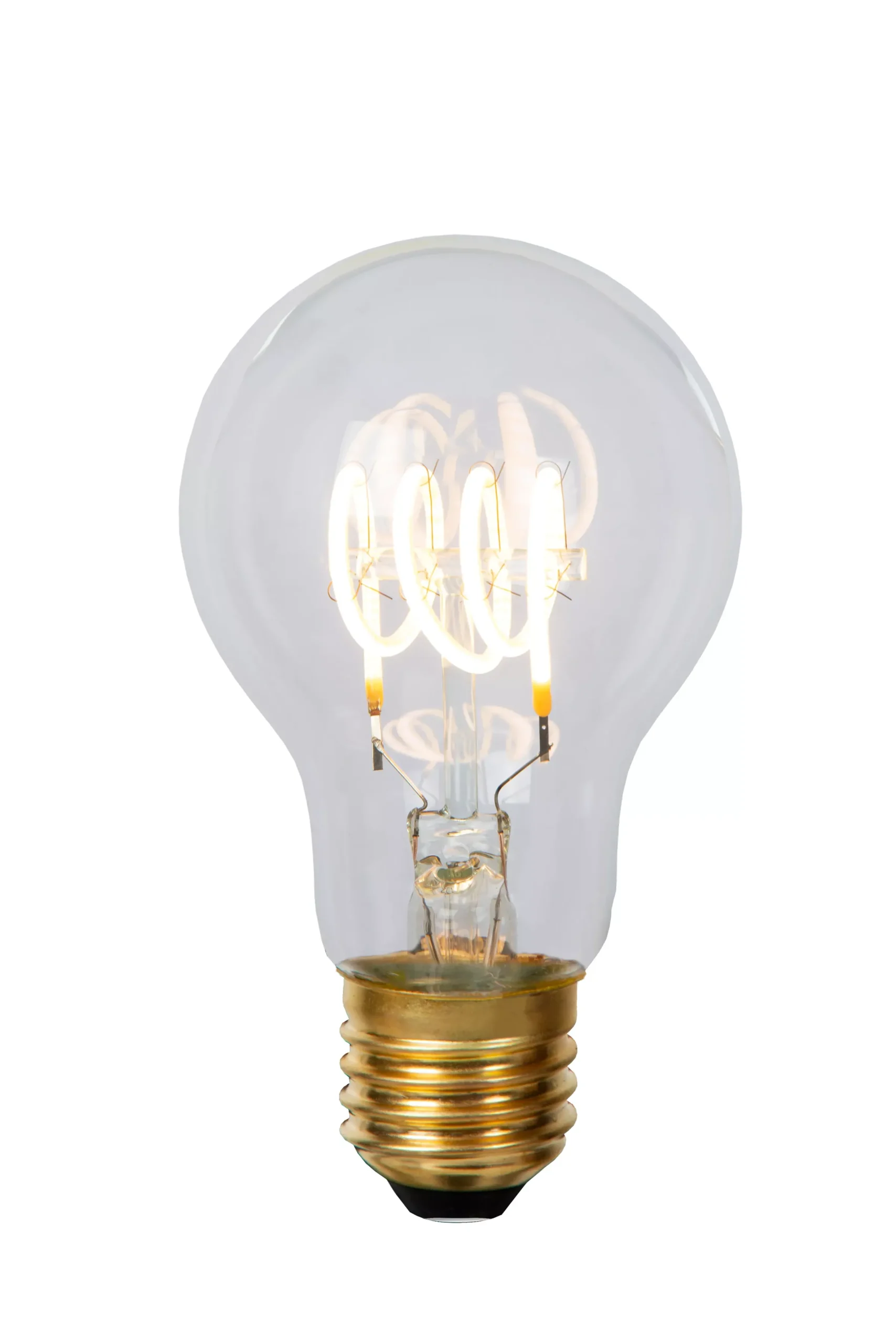A60 - Filament lamp - Ø 6 cm - LED Dimb. - E27 - 1x4,9W 2700K - Transparant*Lucide Discount