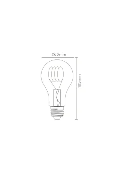 A60 - Filament lamp - Ø 6 cm - LED Dimb. - E27 - 1x4,9W 2200K - Amber*Lucide Flash Sale