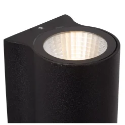 AKRA - Wandlamp Binnen/Buiten - LED - 2x6,5W 2700K - IP54 - Zwart*Lucide Cheap