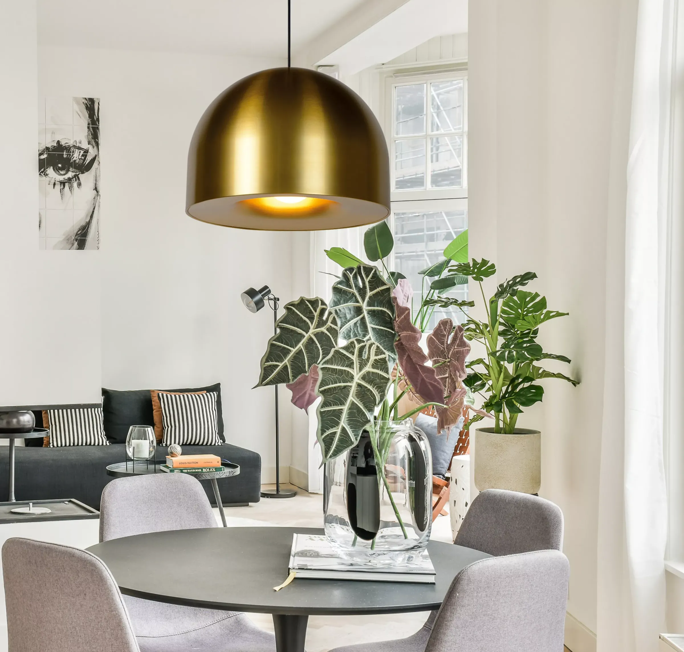 AKRON - Hanglamp - Ø 50 cm - 1xE27 - Mat Goud / Messing*Lucide Discount