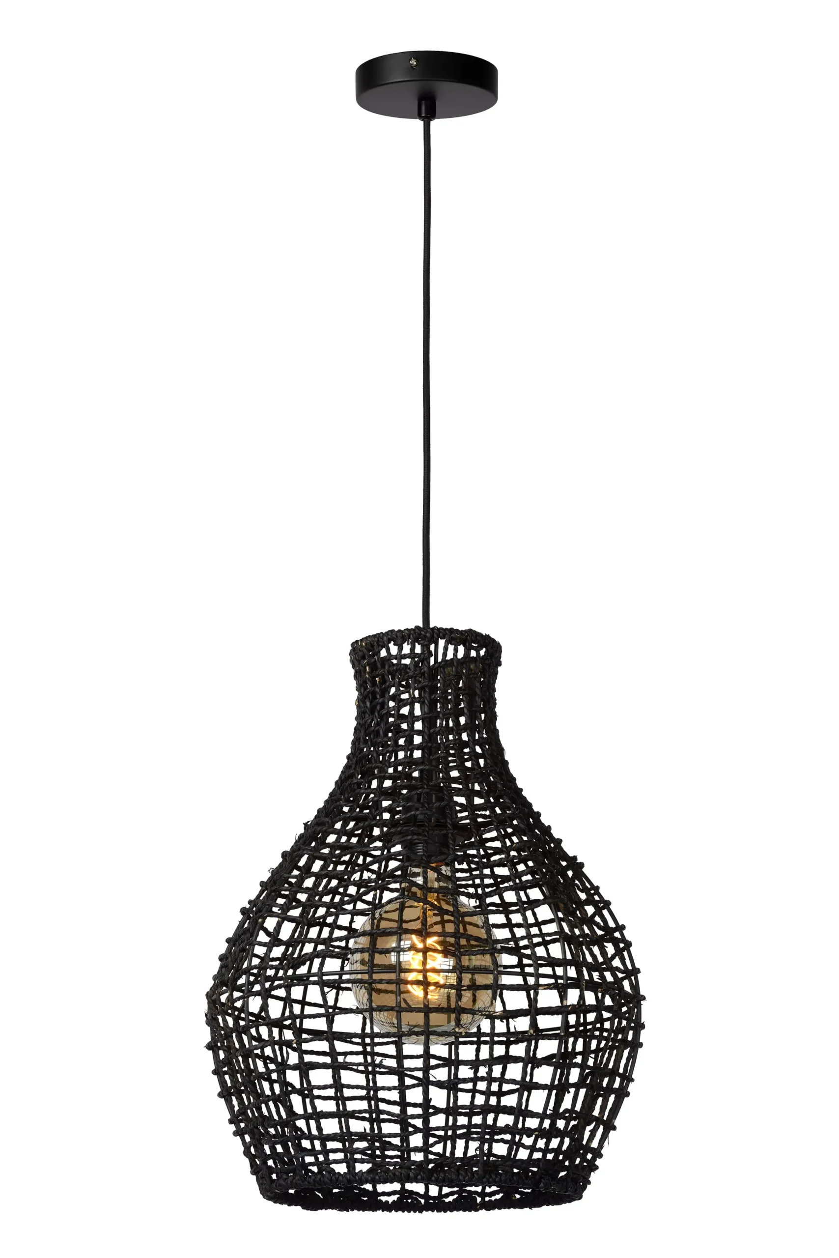 ALBAN - Hanglamp - Ø 35 cm - 1xE27 - Zwart*Lucide Store