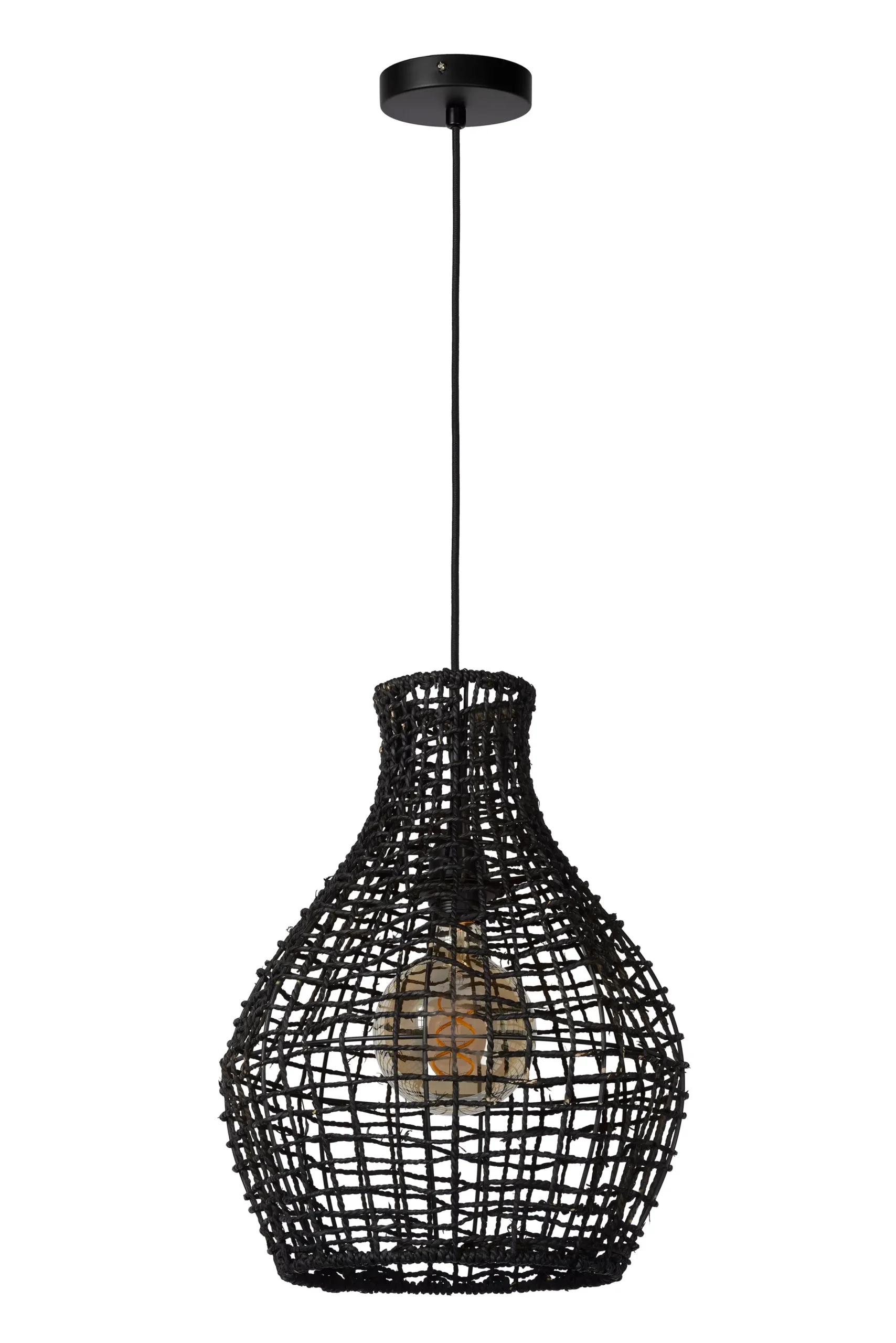 ALBAN - Hanglamp - Ø 35 cm - 1xE27 - Zwart*Lucide Store