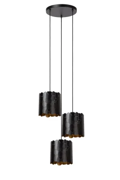 ALMELO - Hanglamp - 3xE27 - Zwart*Lucide Hot