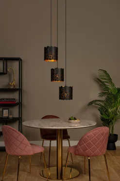 ALMELO - Hanglamp - 3xE27 - Zwart*Lucide Hot