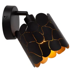 ALMELO - Wandspot / Wandlamp - Ø 12 cm - 1xE14 - Zwart*Lucide New