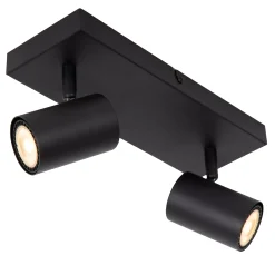 AMIGO - Plafondspot - 2xGU10 - Zwart*Lucide Discount