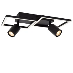 ARIANNE - Plafonnière - LED - 2xGeïntegreerde LED - 2xGU10 - Zwart*Lucide Sale