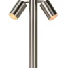 ARNE-LED - Sokkellamp - Ø 6,3 cm - LED - GU10 - 2x5W 2700K - IP44 - Mat chroom*Lucide Online