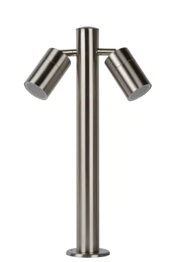 ARNE-LED - Sokkellamp - Ø 6,3 cm - LED - GU10 - 2x5W 2700K - IP44 - Mat chroom*Lucide Online