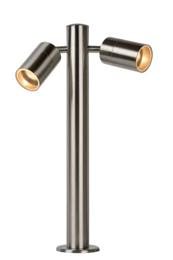 ARNE-LED - Sokkellamp - Ø 6,3 cm - LED - GU10 - 2x5W 2700K - IP44 - Mat chroom*Lucide Online