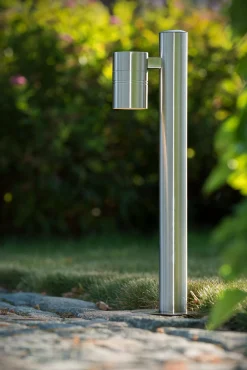 ARNE-LED - Sokkellamp - Ø 6,3 cm - LED - GU10 - 1x5W 2700K - IP44 - Mat chroom*Lucide Clearance