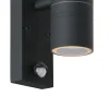 ARNE-LED IR - Wandspot / Wandlamp Binnen/Buiten - Ø 6,3 cm - LED - GU10 - 1x5W 2700K - IP44 - Beweging & dag/nacht sensor - Zwart*Lucide Online