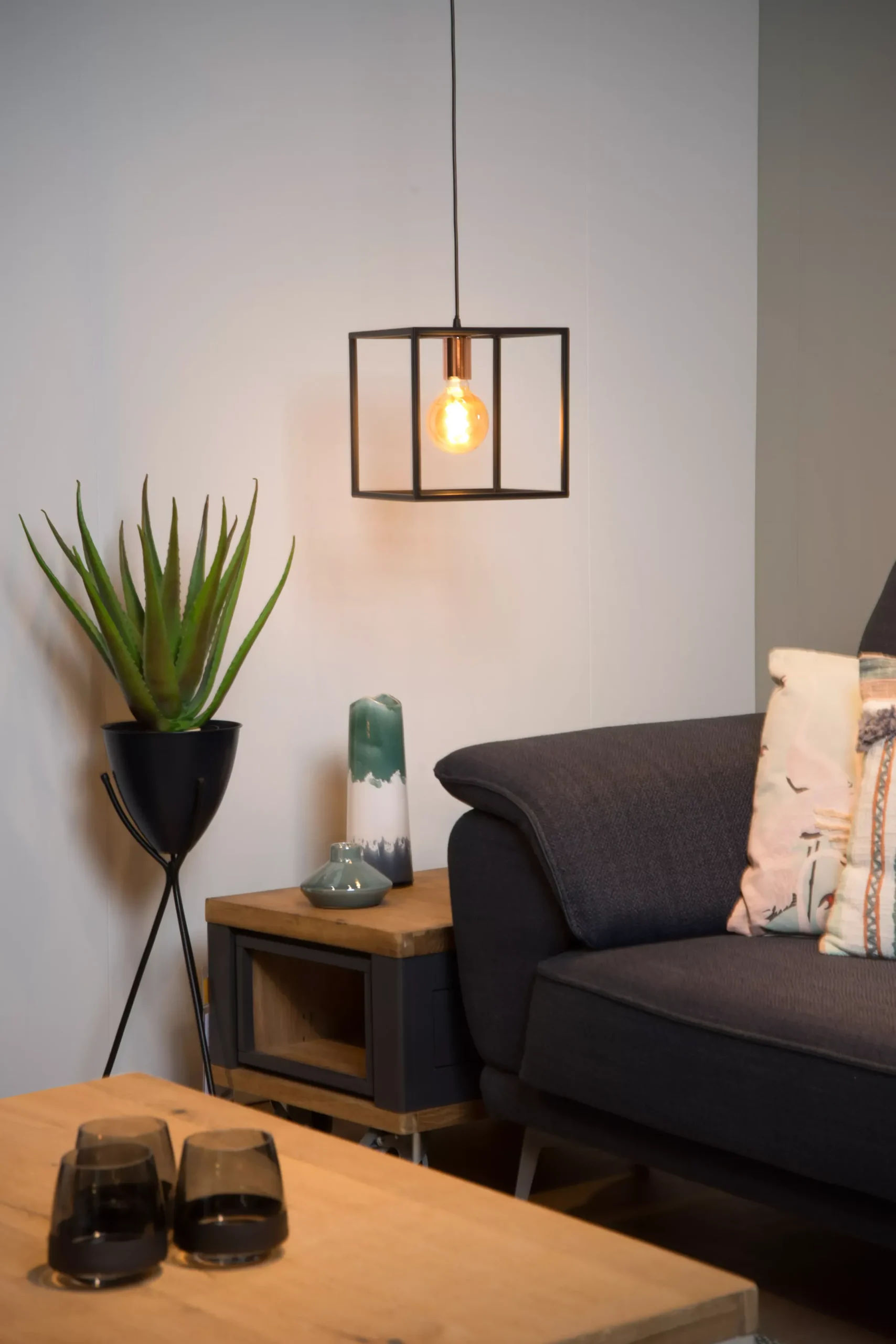 ARTHUR - Hanglamp - 1xE27 - Zwart*Lucide Clearance