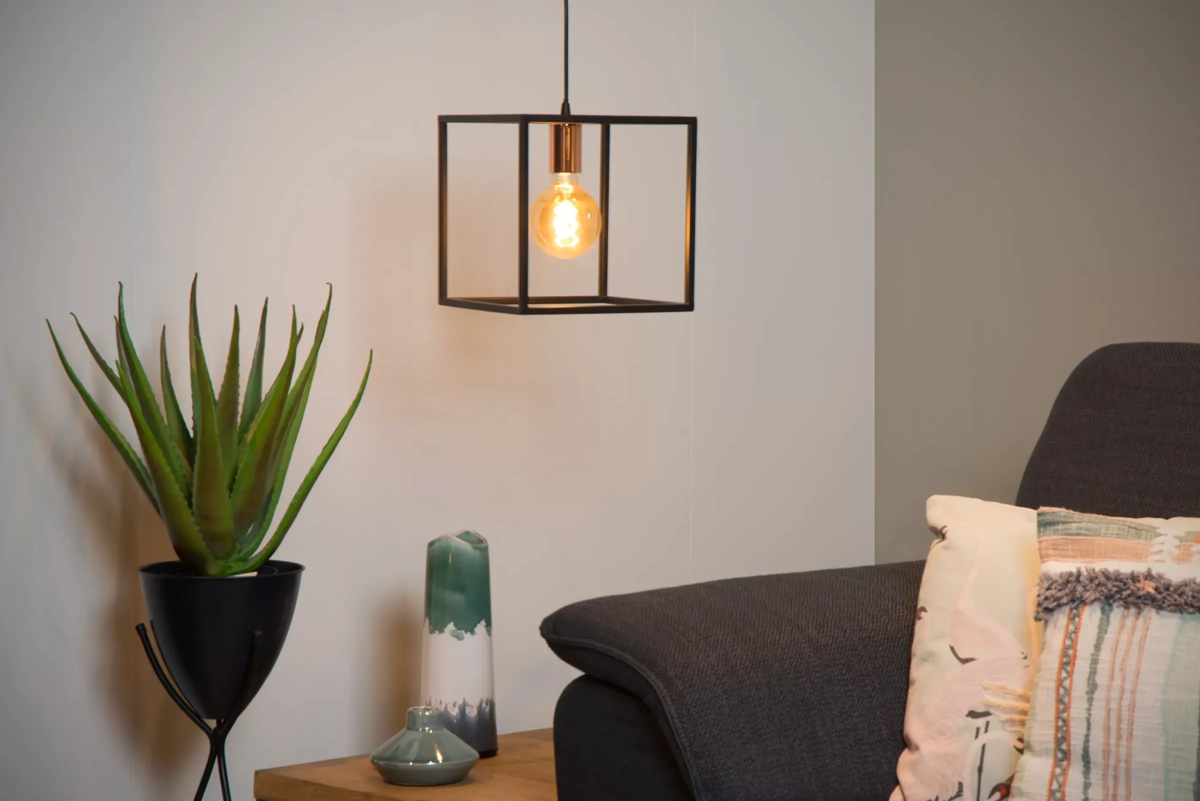 ARTHUR - Hanglamp - 1xE27 - Zwart*Lucide Clearance