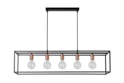 ARTHUR - Hanglamp - 5xE27 - Zwart*Lucide Cheap