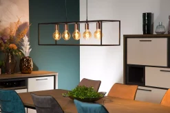 ARTHUR - Hanglamp - 5xE27 - Zwart*Lucide Cheap