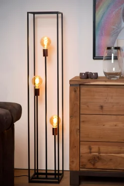 ARTHUR - Vloerlamp - 3xE27 - Zwart*Lucide Hot