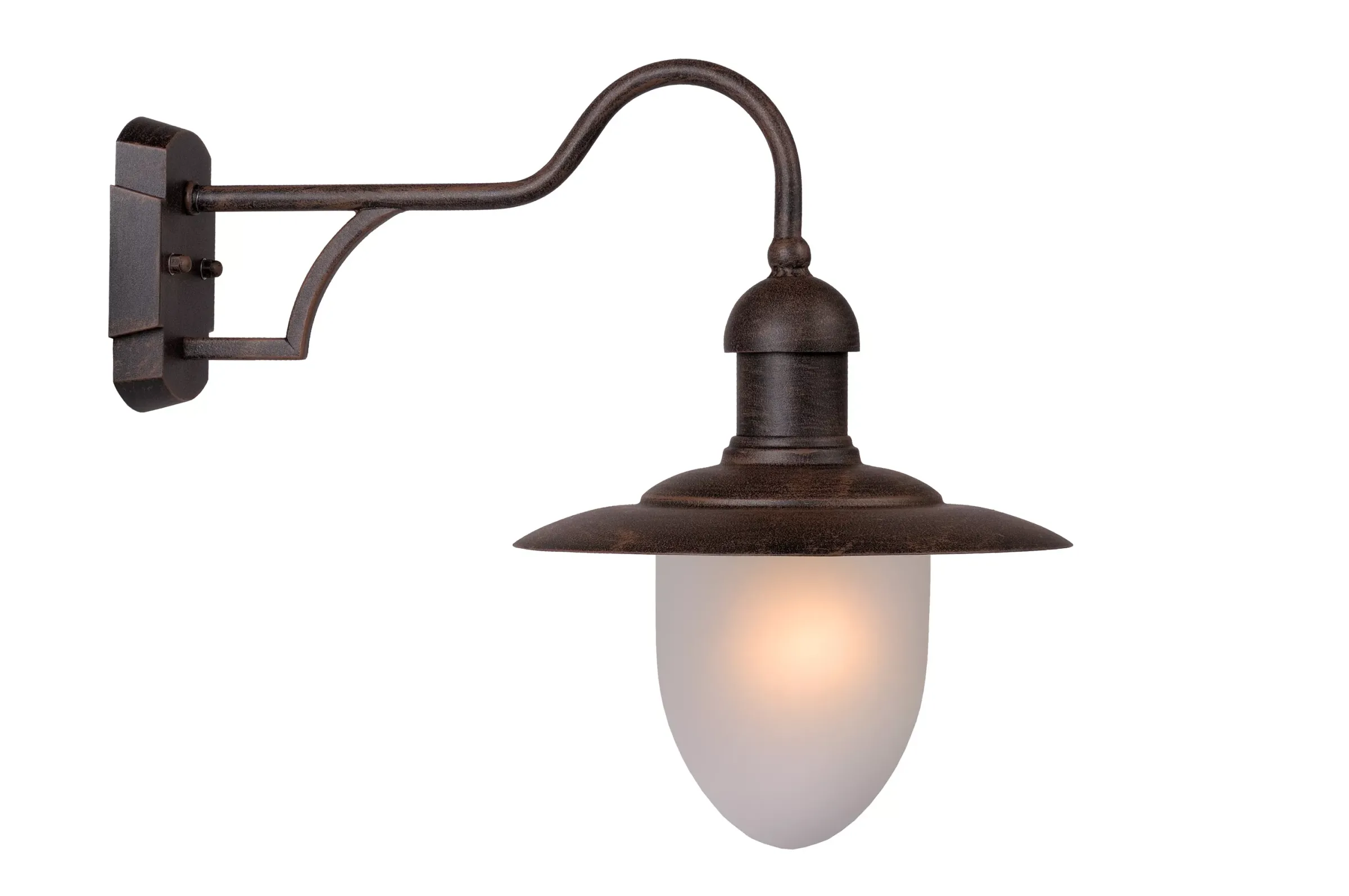 ARUBA - Wandlamp Binnen/Buiten - Ø 25 cm - 1xE27 - IP44 - Roest bruin*Lucide New