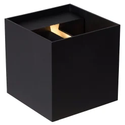 AXI - Wandspot / Wandlamp Badkamer - LED - 2x7W 2700K - IP54 - Verstelbare stralingshoek - Zwart*Lucide Clearance