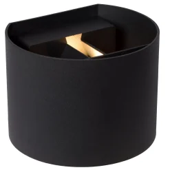 AXI - Wandspot / Wandlamp Badkamer - LED - 2x7W 2700K - IP54 - Verstelbare stralingshoek - Zwart*Lucide Online