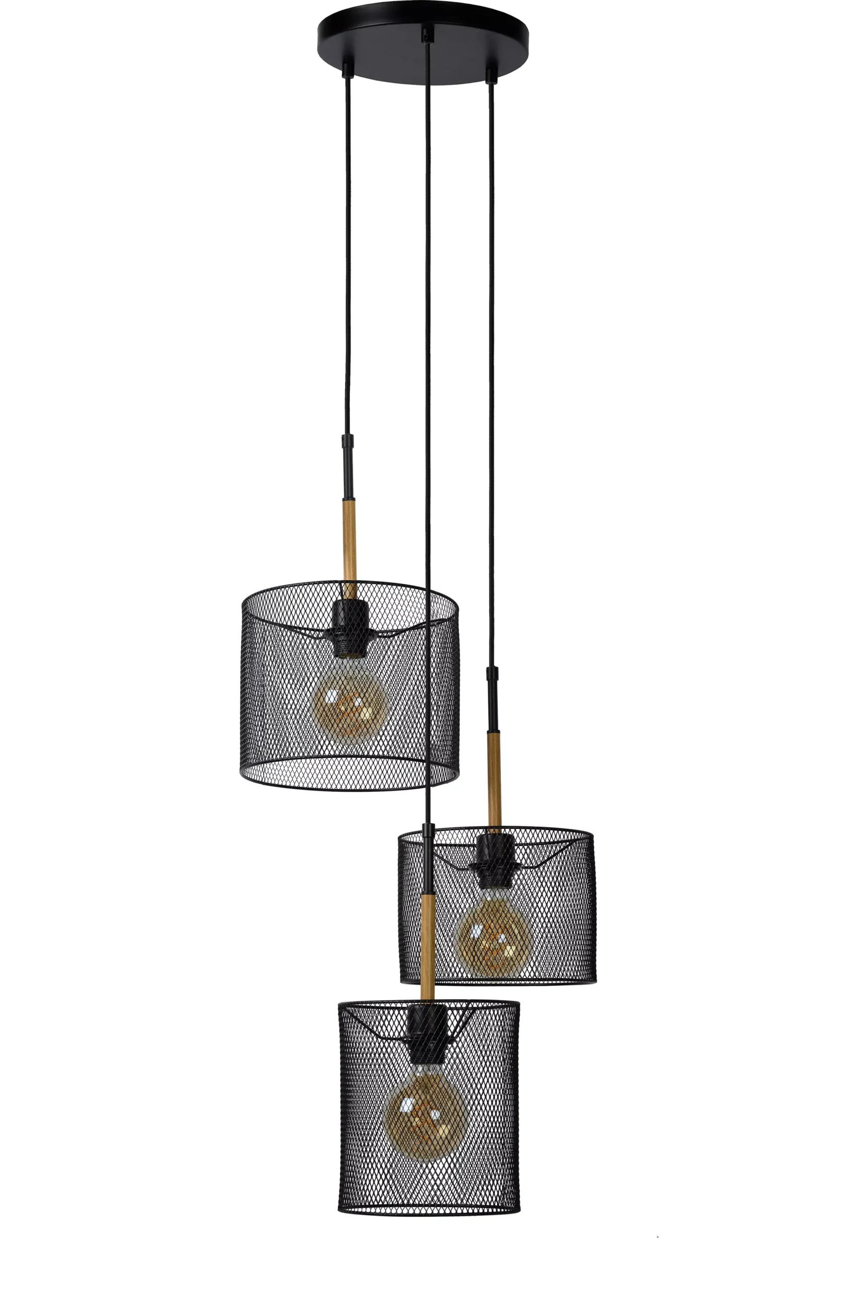 BASKETT - Hanglamp - 3xE27 - Zwart*Lucide Flash Sale