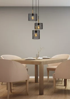 BASKETT - Hanglamp - 3xE27 - Zwart*Lucide Flash Sale