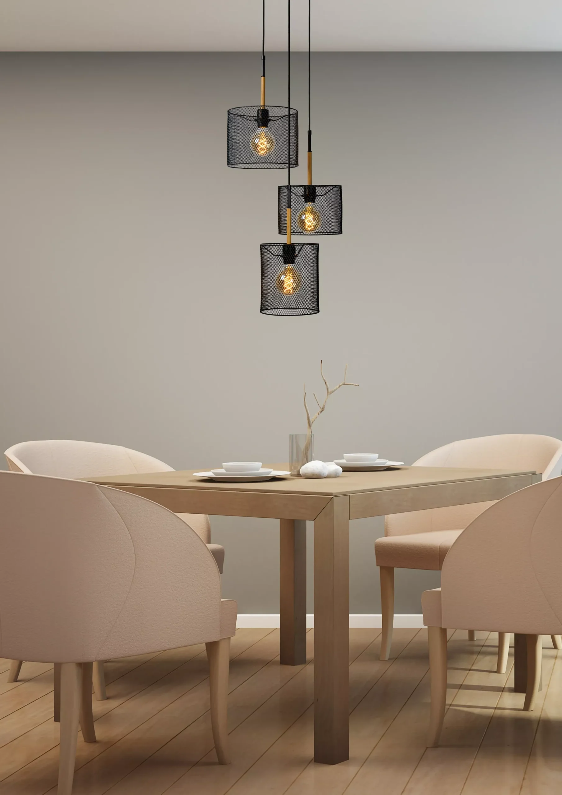 BASKETT - Hanglamp - 3xE27 - Zwart*Lucide Flash Sale