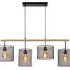 BASKETT - Hanglamp - 4xE27 - Zwart*Lucide Hot
