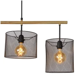 BASKETT - Hanglamp - 4xE27 - Zwart*Lucide Hot
