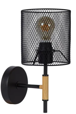 BASKETT - Wandlamp - 1xE27 - Zwart*Lucide Shop
