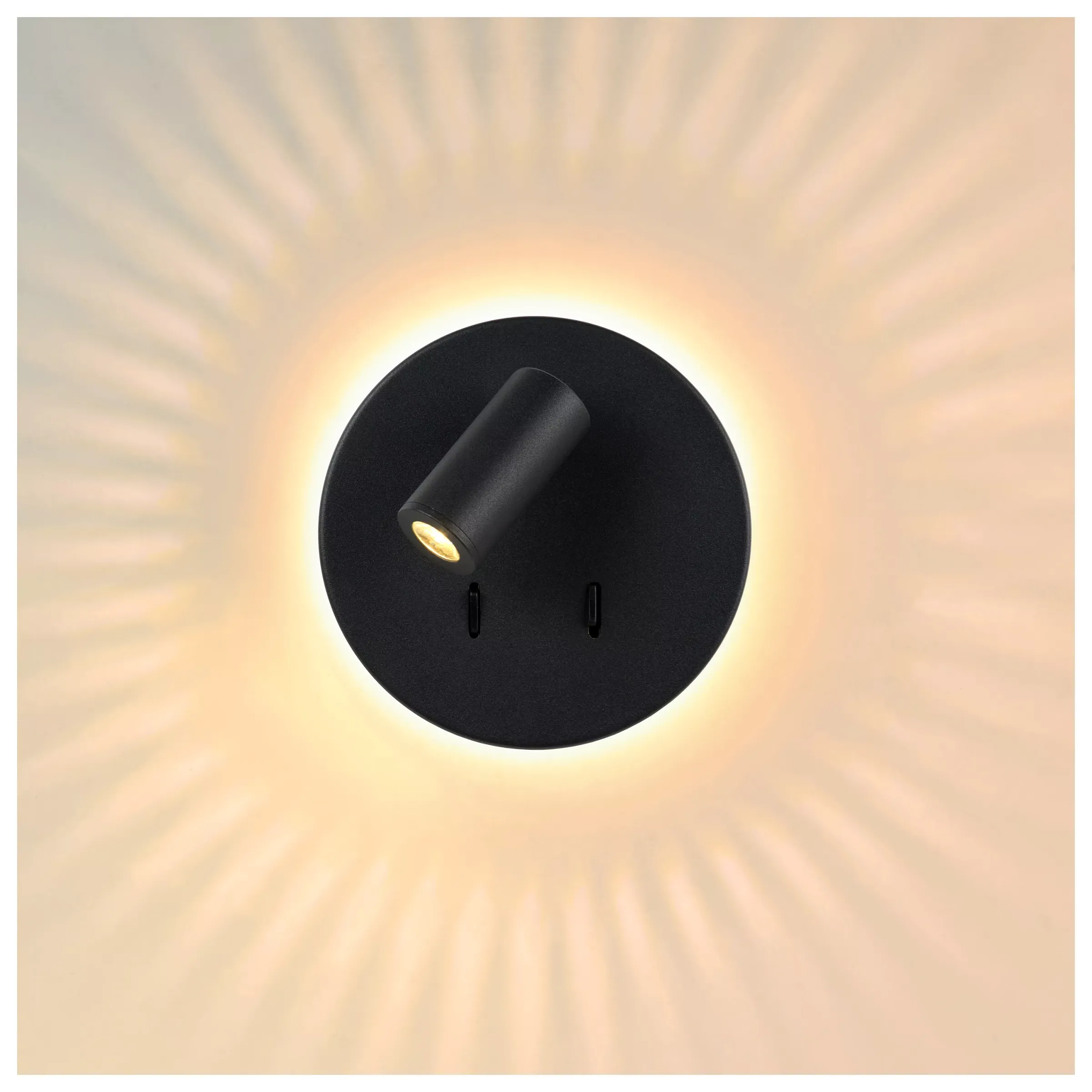 BENTJER - Bedlamp / Wandlamp - Ø 14 cm - LED - 3000K - Zwart*Lucide Cheap