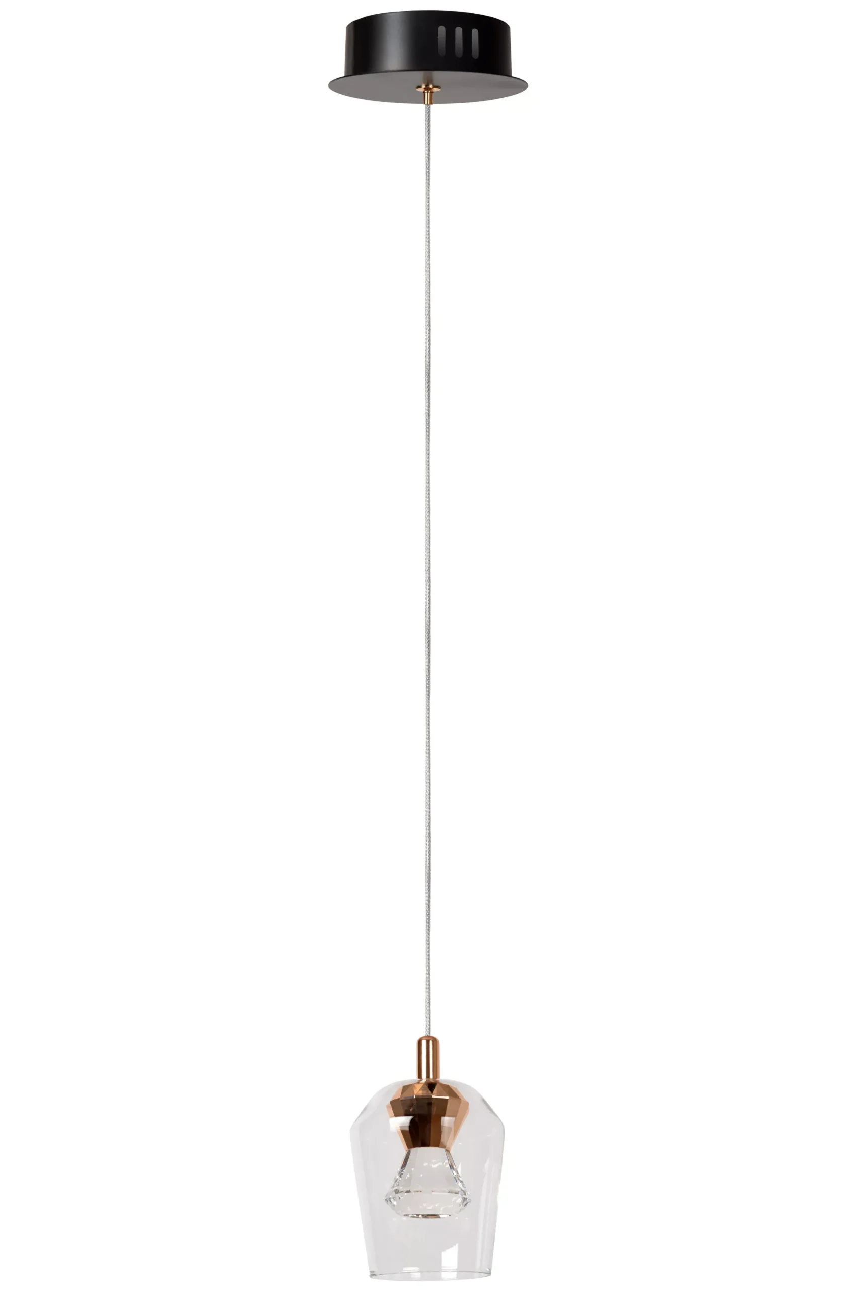 BERLIANE - Hanglamp - Ø 12 cm - LED Dimb. - 1x4W 2700K - Transparant*Lucide Clearance