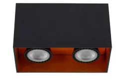 BIDO - Plafondspot - 2xGU10 - Zwart*Lucide New