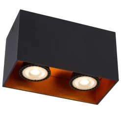 BIDO - Plafondspot - 2xGU10 - Zwart*Lucide New
