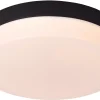 BISKIT - Plafonnière Badkamer - Ø 23 cm - LED - 1x12W 2700K - IP44 - Beweging & dag/nacht sensor - Zwart*Lucide Best