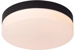 BISKIT - Plafonnière Badkamer - Ø 23 cm - LED - 1x12W 2700K - IP44 - Beweging & dag/nacht sensor - Zwart*Lucide Best