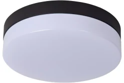 BISKIT - Plafonnière Badkamer - Ø 23 cm - LED - 1x12W 2700K - IP44 - Beweging & dag/nacht sensor - Zwart*Lucide Best