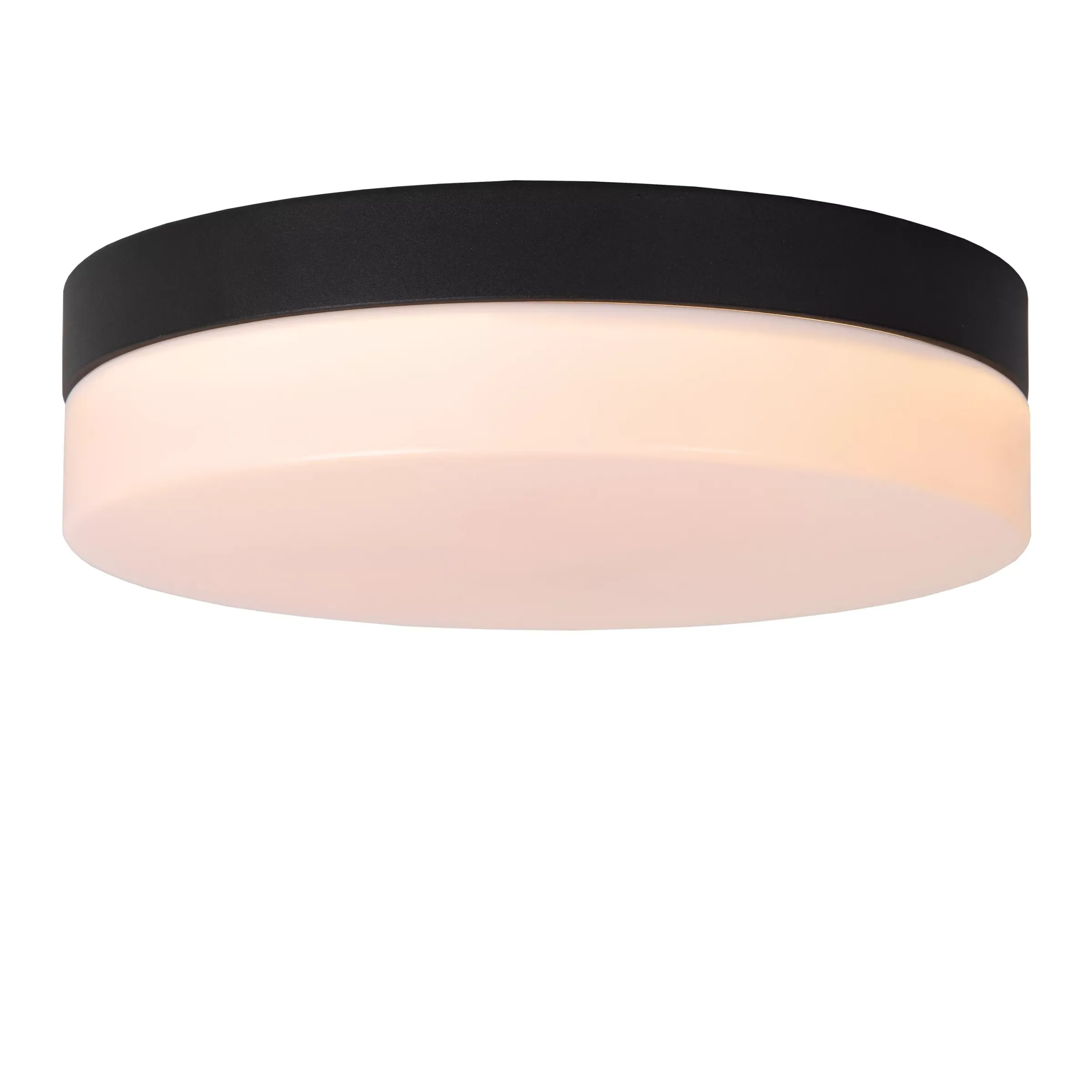 BISKIT - Plafonnière Badkamer - Ø 23 cm - LED - 1x12W 2700K - IP44 - Beweging & dag/nacht sensor - Zwart*Lucide Best