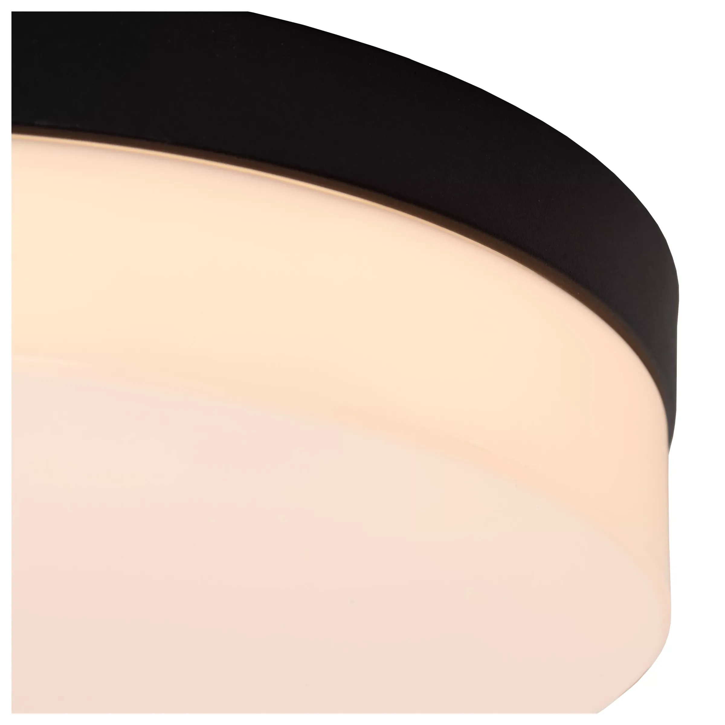 BISKIT - Plafonnière Badkamer - Ø 23 cm - LED - 1x12W 2700K - IP44 - Beweging & dag/nacht sensor - Zwart*Lucide Best