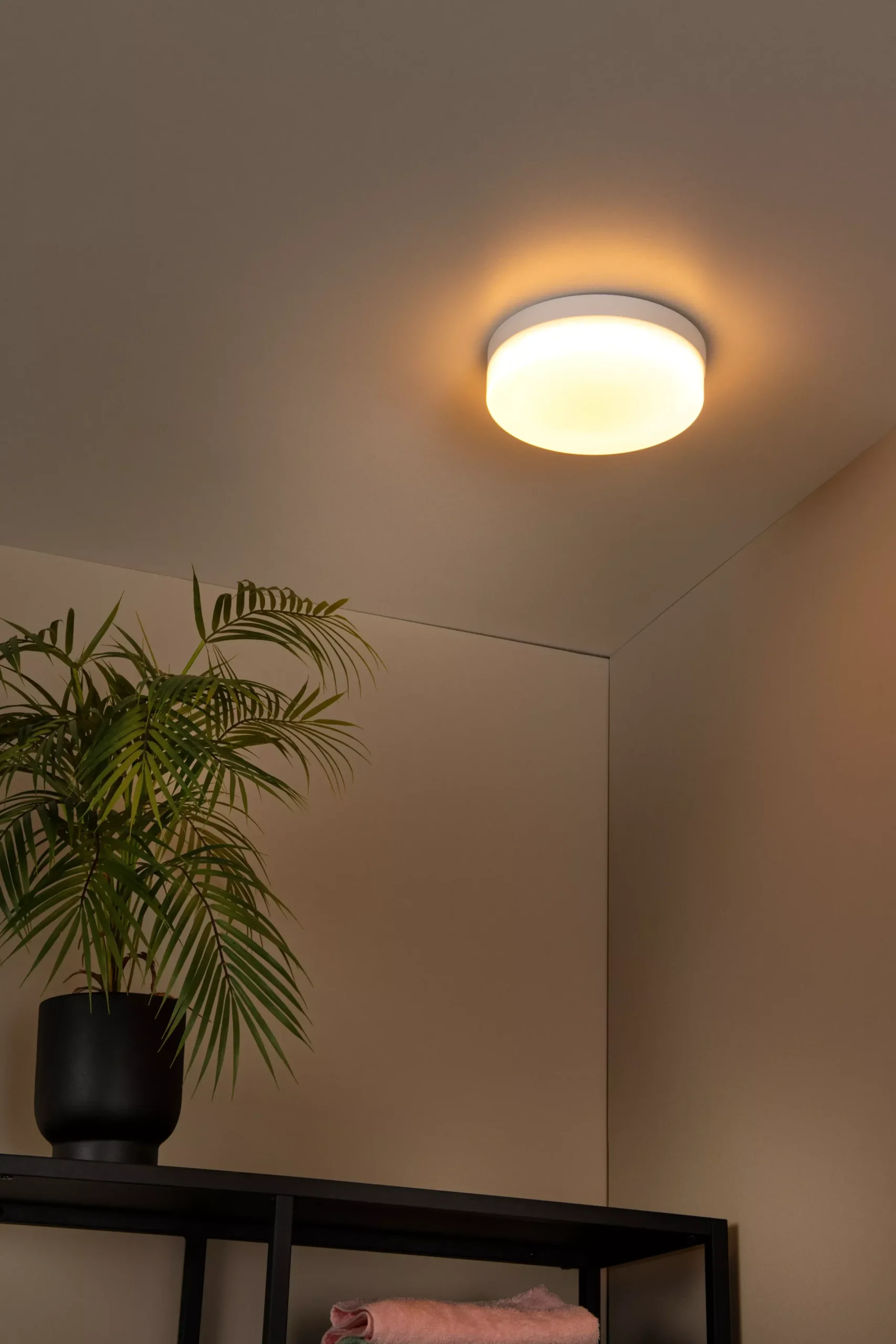 BISKIT - Plafonnière Badkamer - Ø 23 cm - LED - 1x12W 2700K - IP44 - Beweging & dag/nacht sensor - Wit*Lucide Shop