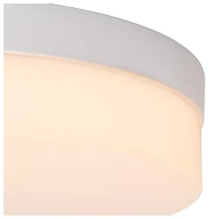 BISKIT - Plafonnière Badkamer - Ø 23 cm - LED - 1x12W 2700K - IP44 - Beweging & dag/nacht sensor - Wit*Lucide Shop