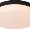 BISKIT - Plafonnière Badkamer - Ø 28 cm - LED - 1x18W 2700K - IP44 - Beweging & dag/nacht sensor - Zwart*Lucide Best