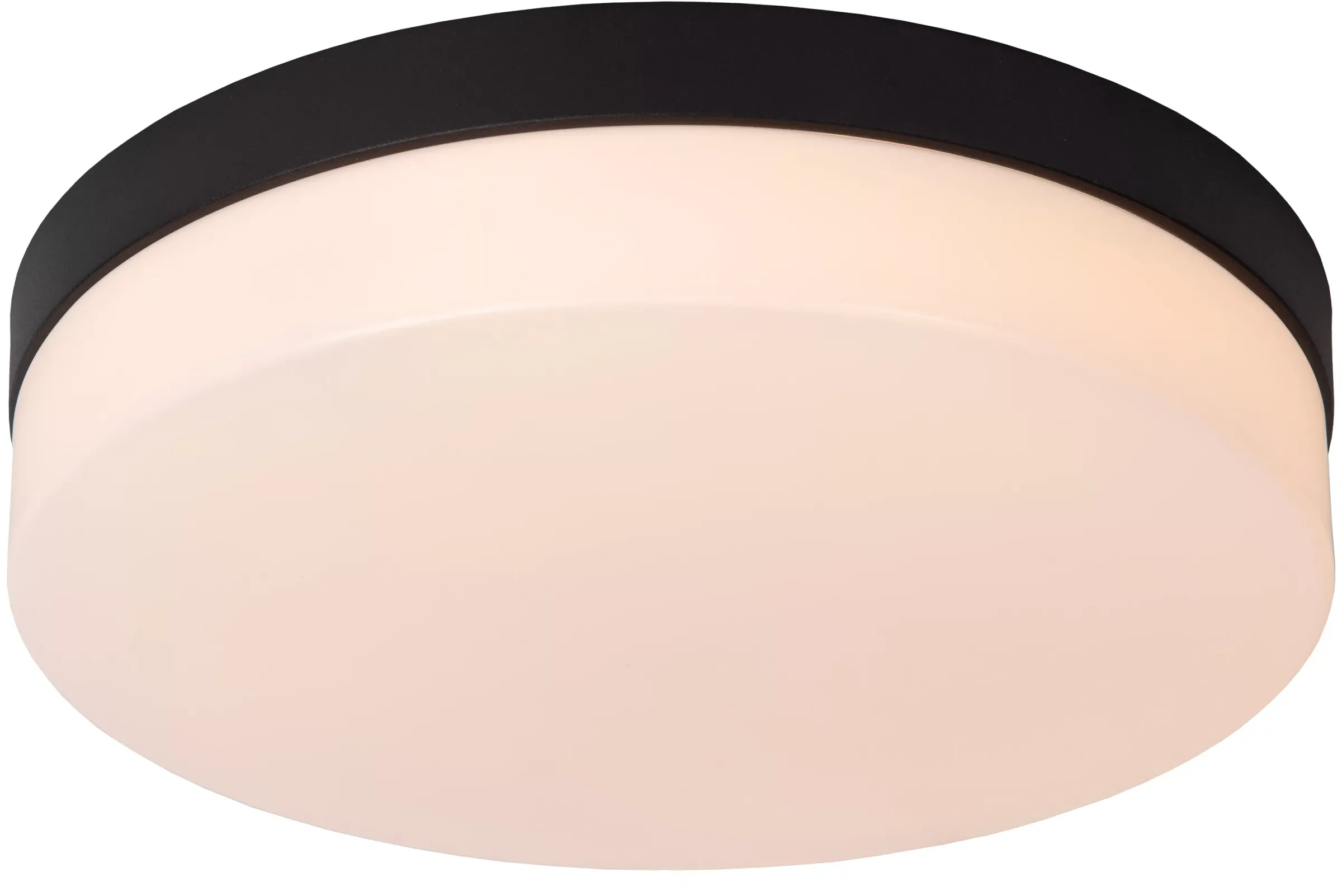 BISKIT - Plafonnière Badkamer - Ø 28 cm - LED - 1x18W 2700K - IP44 - Beweging & dag/nacht sensor - Zwart*Lucide Best