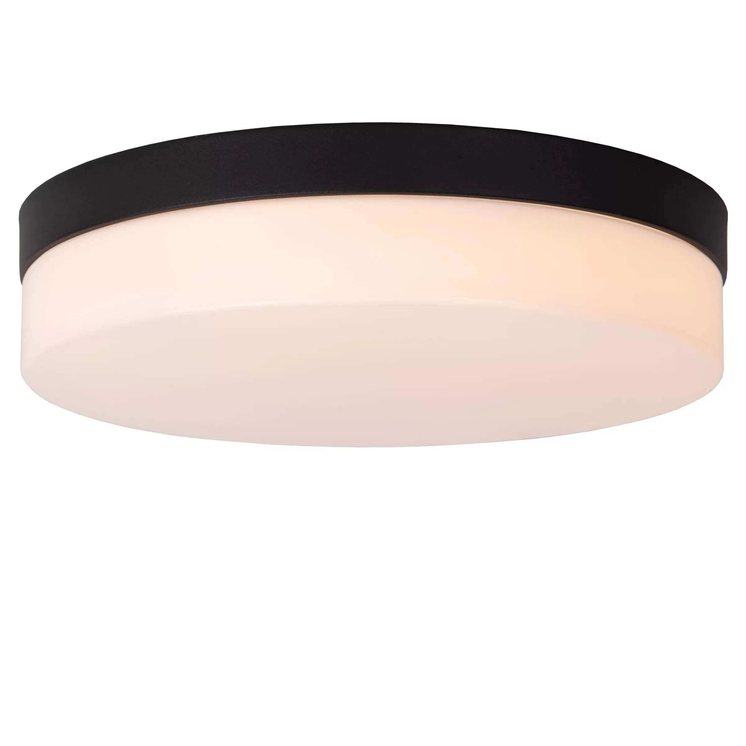 BISKIT - Plafonnière Badkamer - Ø 28 cm - LED - 1x18W 2700K - IP44 - Beweging & dag/nacht sensor - Zwart*Lucide Best