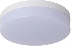 BISKIT - Plafonnière Badkamer - Ø 28 cm - LED - 1x18W 2700K - IP44 - Beweging & dag/nacht sensor - Wit*Lucide Discount