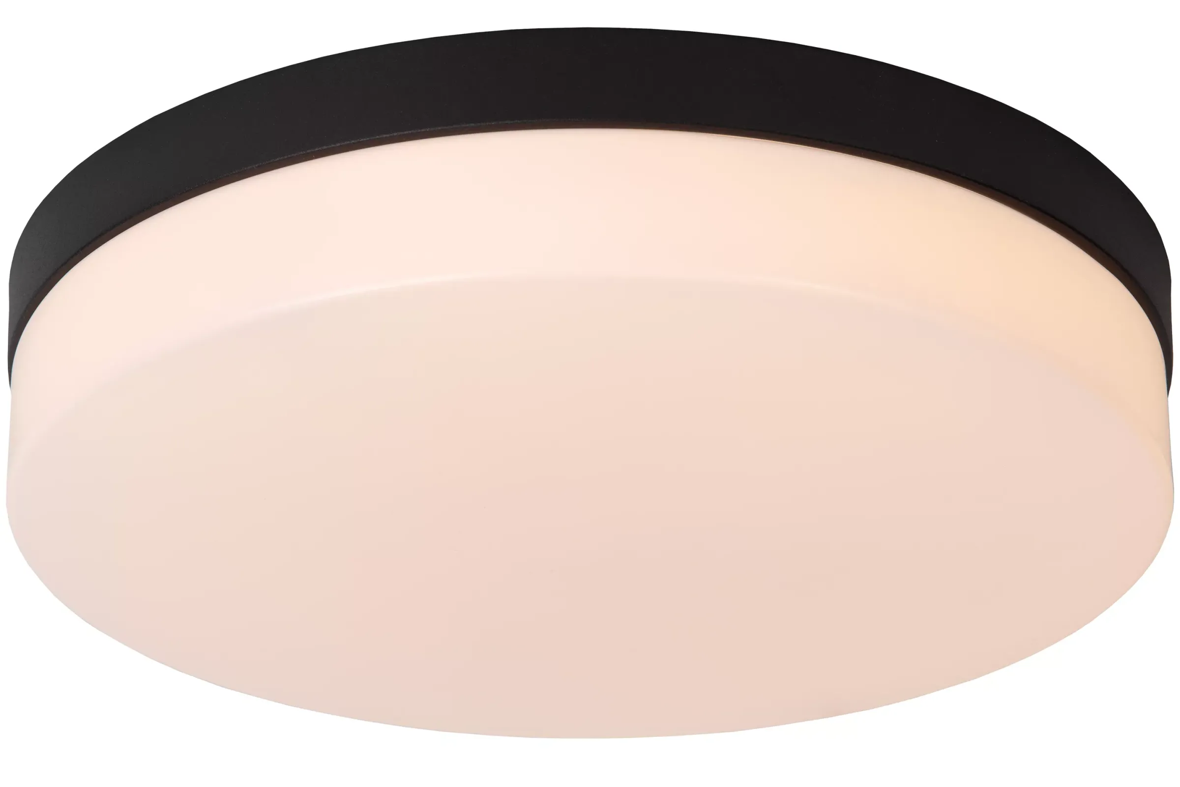 BISKIT - Plafonnière Badkamer - Ø 34,5 cm - LED - 1x24W 2700K - IP44 - Beweging & dag/nacht sensor - Zwart*Lucide New
