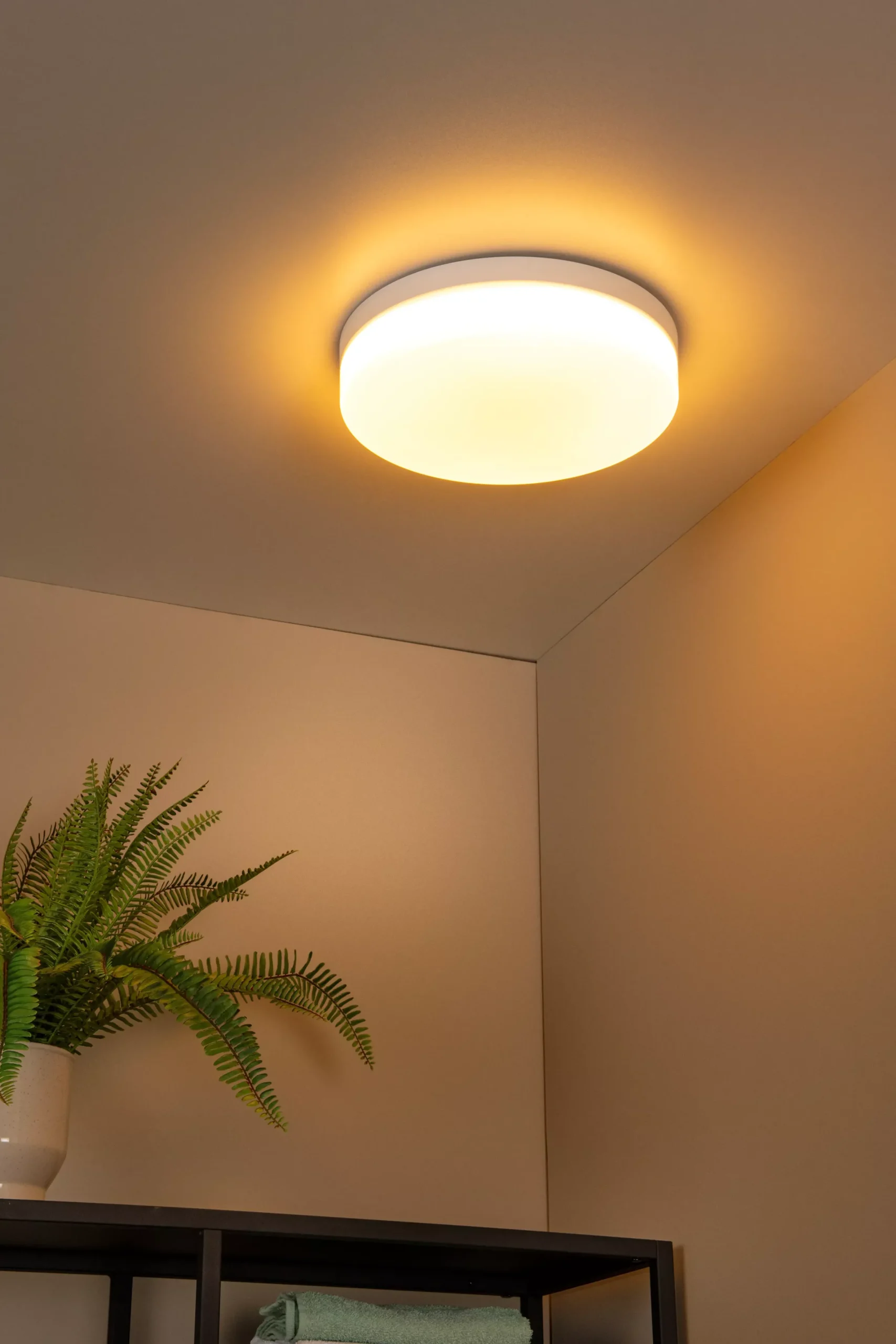 BISKIT - Plafonnière Badkamer - Ø 34,5 cm - LED - 1x24W 2700K - IP44 - Beweging & dag/nacht sensor - Wit*Lucide Sale