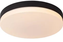 BISKIT - Plafonnière Badkamer - Ø 40 cm - LED - 1x36W 2700K - IP44 - Beweging & dag/nacht sensor - Zwart*Lucide Discount