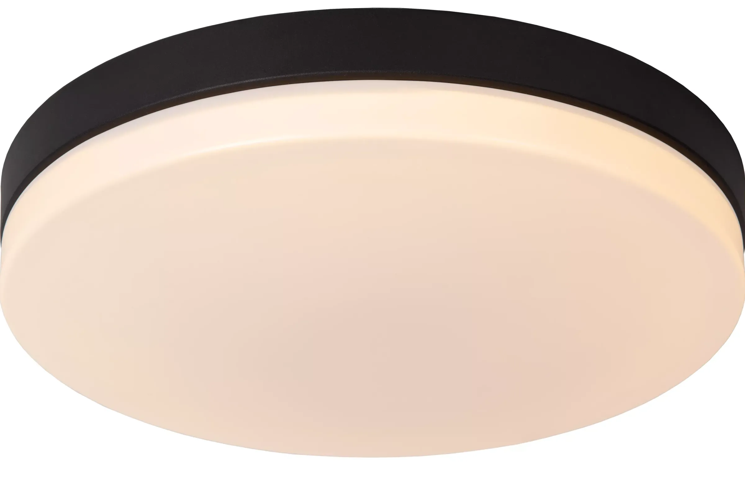 BISKIT - Plafonnière Badkamer - Ø 40 cm - LED - 1x36W 2700K - IP44 - Beweging & dag/nacht sensor - Zwart*Lucide Discount