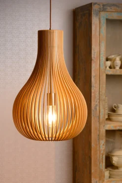 BODO - Hanglamp - Ø 38 cm - 1xE27 - Licht hout*Lucide Cheap
